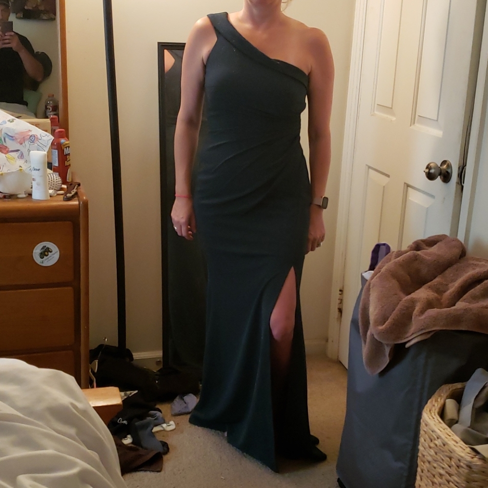 Hunter Green Evening Gown